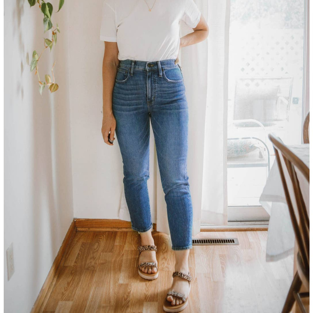 Madewell High Rise Classic Straight Leg Jeans in Coldbrook Wash-28
